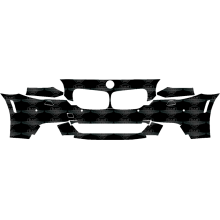 2011-2013 BMW 5 Series M-Sport 3M Scotchgard Clear Bra Paint Protection Film Bumper Kit