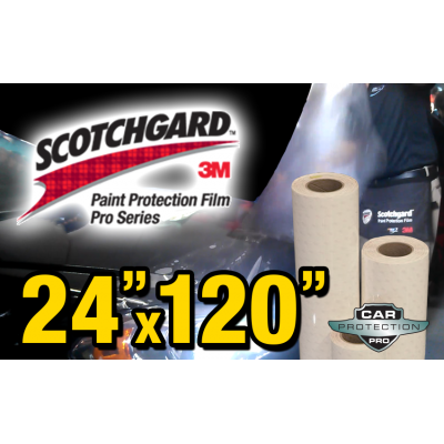 24" x 120" Genuine 3M Scotchgard Pro Series Paint Protection Film Bulk Roll Clear Bra Piece