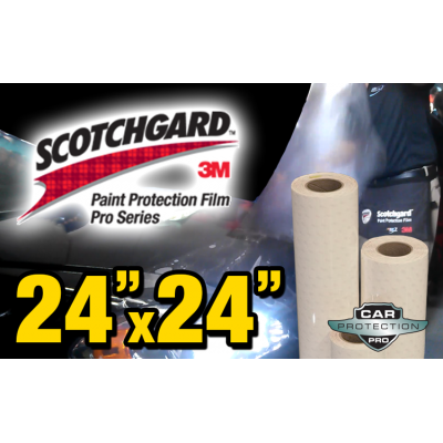 24" x 24" Genuine 3M Scotchgard Pro Series Paint Protection Film Bulk Roll Clear Bra Piece