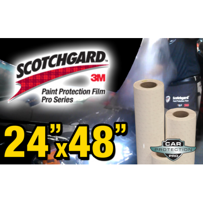 24" x 48" Genuine 3M Scotchgard Pro Series Paint Protection Film Bulk Roll Clear Bra Piece