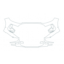 2025 Audi Q6 E-Tron Premium, Premium Plus, Prestige 3M Pro Series Front Bumper Paint Protection Film Kit