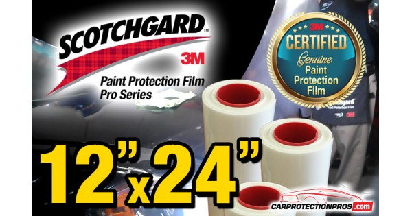 3M Scotchgard Pro Series Paint Protection Gloss Clear Film 12" In x 12' FT Roll