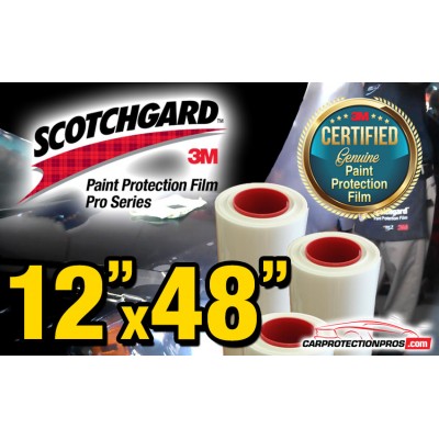 12" x 48" Genuine 3M Scotchgard Pro Series Paint Protection Film Bulk Roll Clear Bra Piece