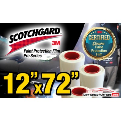 12" x 72" Genuine 3M Scotchgard Pro Series Paint Protection Film Bulk Roll Clear Bra Piece