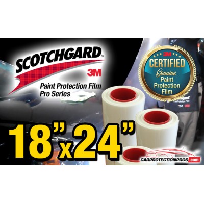 18" x 24" Genuine 3M Scotchgard Pro Series Paint Protection Film Bulk Roll Clear Bra Piece