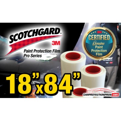 18" x 84" Genuine 3M Scotchgard Pro Series Paint Protection Film Bulk Roll Clear Bra Piece