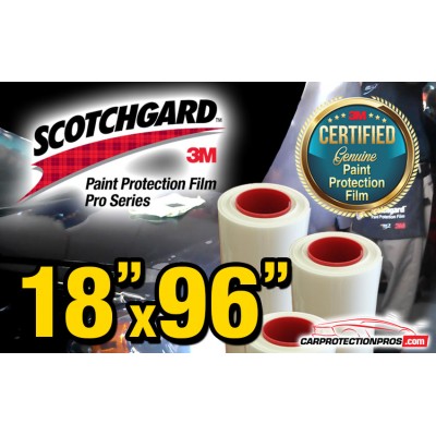 18" x 96" Genuine 3M Scotchgard Pro Series Paint Protection Film Bulk Roll Clear Bra Piece