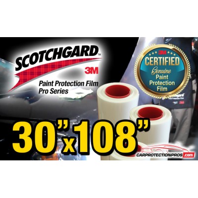 30" x 108" Genuine 3M Scotchgard Pro Series Paint Protection Film Bulk Roll Clear Bra Piece