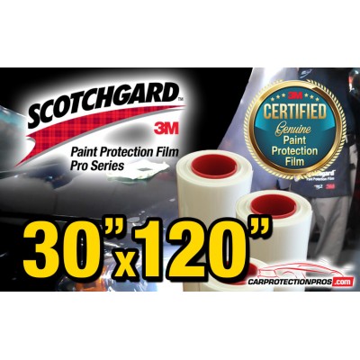 30" x 120" Genuine 3M Scotchgard Pro Series Paint Protection Film Bulk Roll Clear Bra Piece
