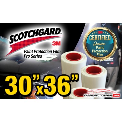 30" x 36" Genuine 3M Scotchgard Pro Series Paint Protection Film Bulk Roll Clear Bra Piece