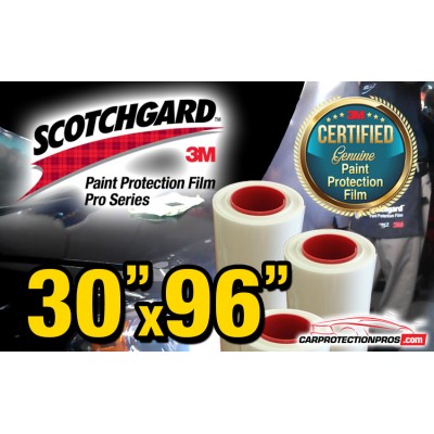 30" x 96" Genuine 3M Scotchgard Pro Series Paint Protection Film Bulk Roll Clear Bra Piece