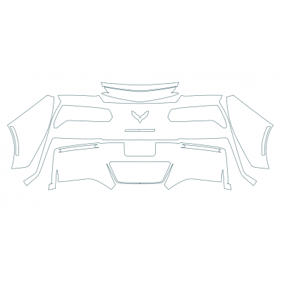 2014-2019 Chevrolet Corvette Stingray 3M Pro Series Clear Bra Rear Bumper Paint Protection Kit