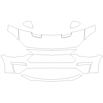2019-2021 Ford Mustang Bullitt 3M Pro Series Clear Bra Deluxe Paint Protection Kit