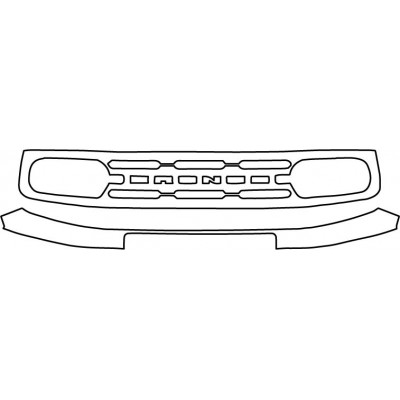 2021-2024 Ford Bronco Sport Big Bend and Outer Banks  Front Bumper 3M Pro Series Clear Bra Kit