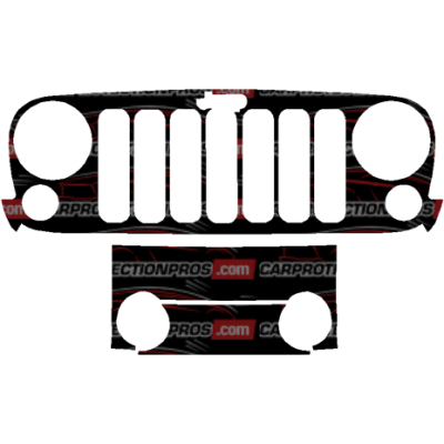 2018 Jeep Wrangler JK 3M Pro Series Clear Bra Front Bumper and Grille Paint Protection Kit