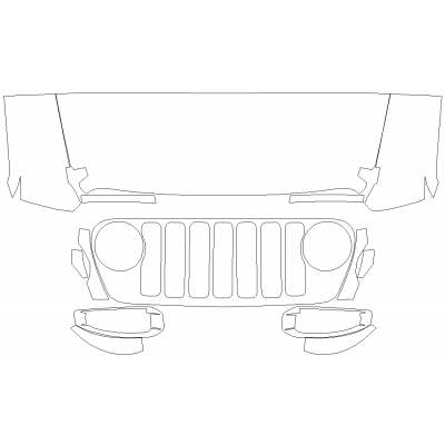 2020-2022 Jeep Gladiator Sport, Sport S, Overland 3M Pro Series Clear Bra Deluxe Paint Protection Kit