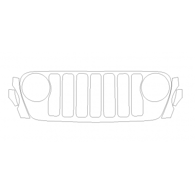 2019-2023 Jeep Wrangler Rubicon 3M Pro Series Clear Bra Grille Paint Protection Kit