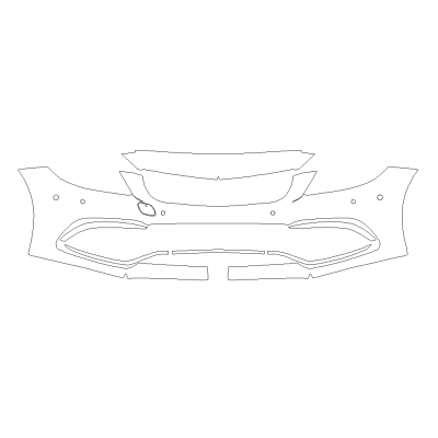 2017-2021 Mercedes AMG C63 Base, S 3M Pro Series Clear Bra Front Bumper Paint Protection Kit