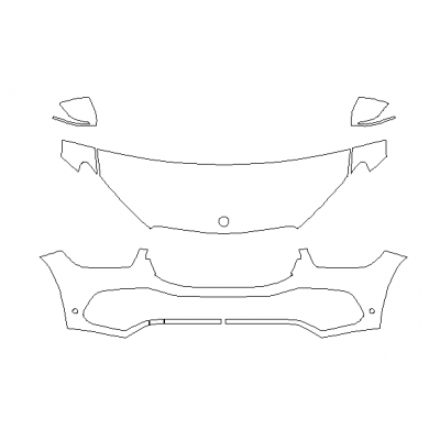 2020-2023 Mercedes GLE SUV 350 450 Base Deluxe 3M Pro Series Clear Bra Kit
